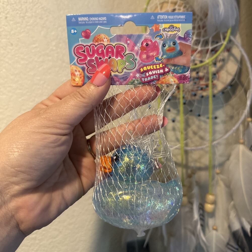 Orb Sugar Swaps Glitter Duck Viral Squishy Blue Glitter Duck